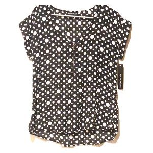 NWT My Michelle polka dot sheer blouse
